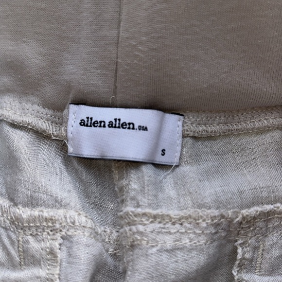 Allen Allen USA Linen Cropped Wide Leg Pant - Picture 6 of 10